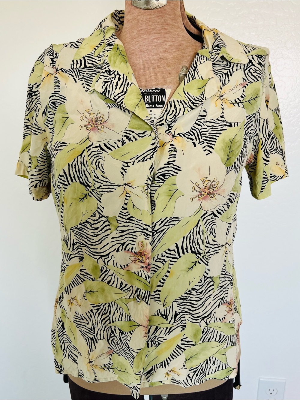 Vintage Allison Taylor 100% Silk Blouse Women M